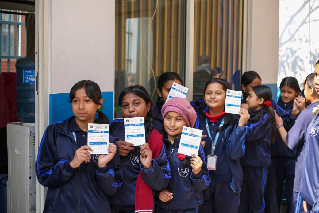 एचपीभी खोप अभियानको दोस्रो दिन दरबार हाई स्कुलका बालिकाहरूलाई लगाइयो खोप