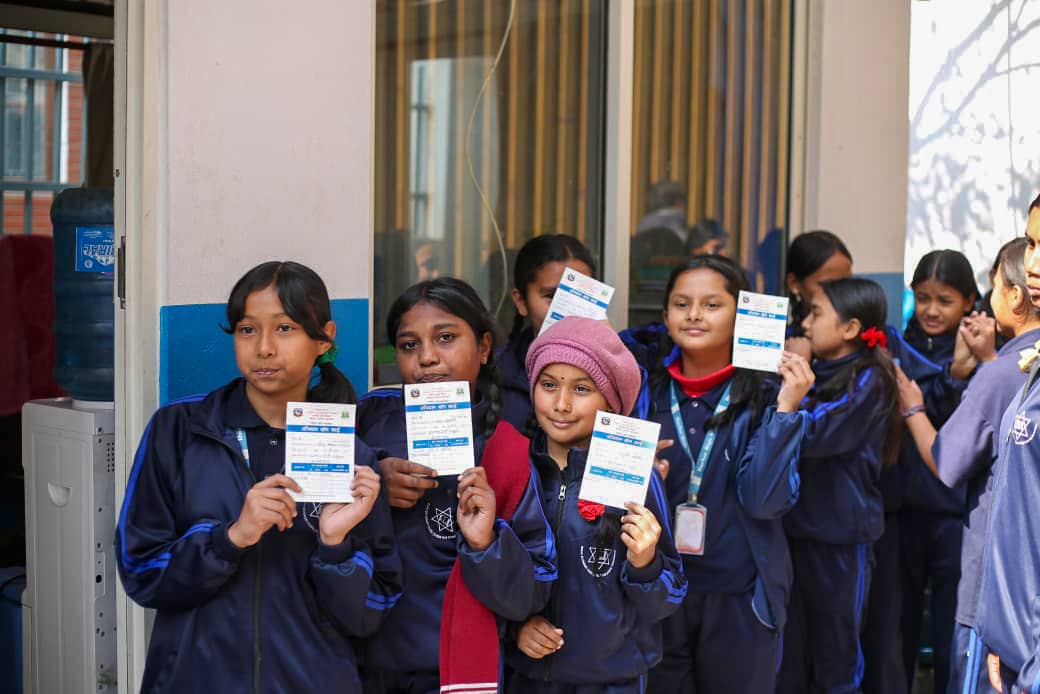 एचपीभी खोप अभियानको दोस्रो दिन दरबार हाई स्कुलका बालिकाहरूलाई लगाइयो खोप