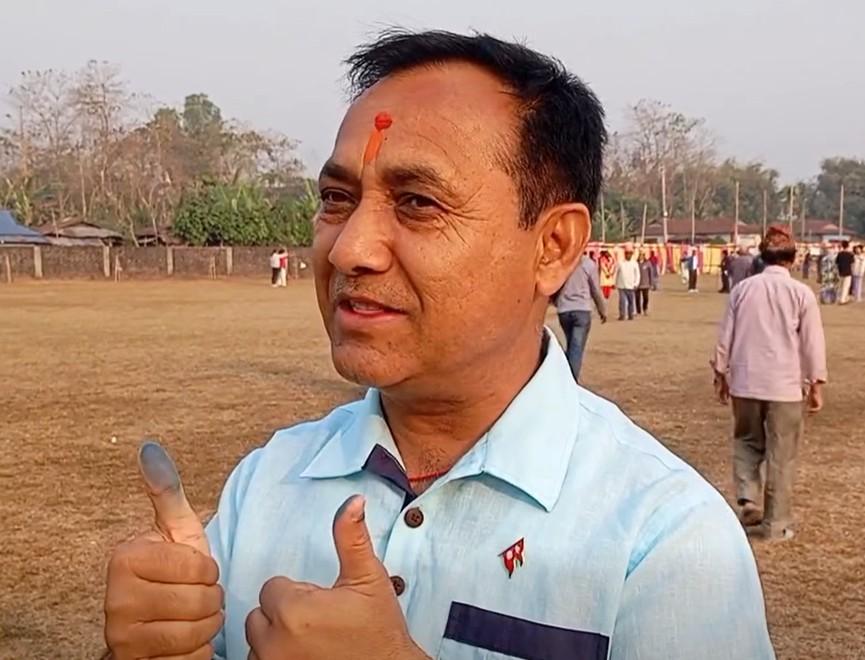 भयरहित वातावरणमा मतदान गरौँ, कांग्रेस सबैभन्दा ठूलो दल बन्दैछ - विश्वप्रकाश शर्मा